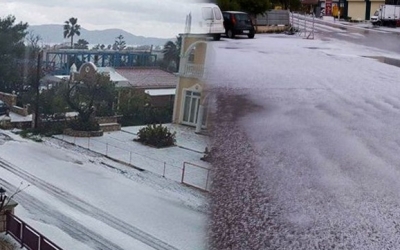 Πρωτοφανής χαλαζόπτωση στη Ζάκυνθο