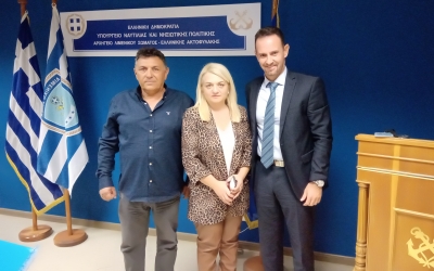 Λασκαράτος και Ζαχαράτος εκπροσώπησαν το Επιμελητήριο στο Υπουργείο Ναυτιλίας
