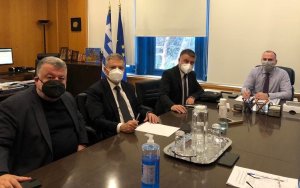 Συνάντηση Καπάτου - Θεόφιλου - Τραυλού στην Αθήνα με τον Υφυπουργό Υποδομών Γιώργο Καραγιάννη