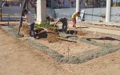 Έπεσε το πρώτο τσιμέντο στην οδό Παναγή Βαλλιάνου (εικόνες)