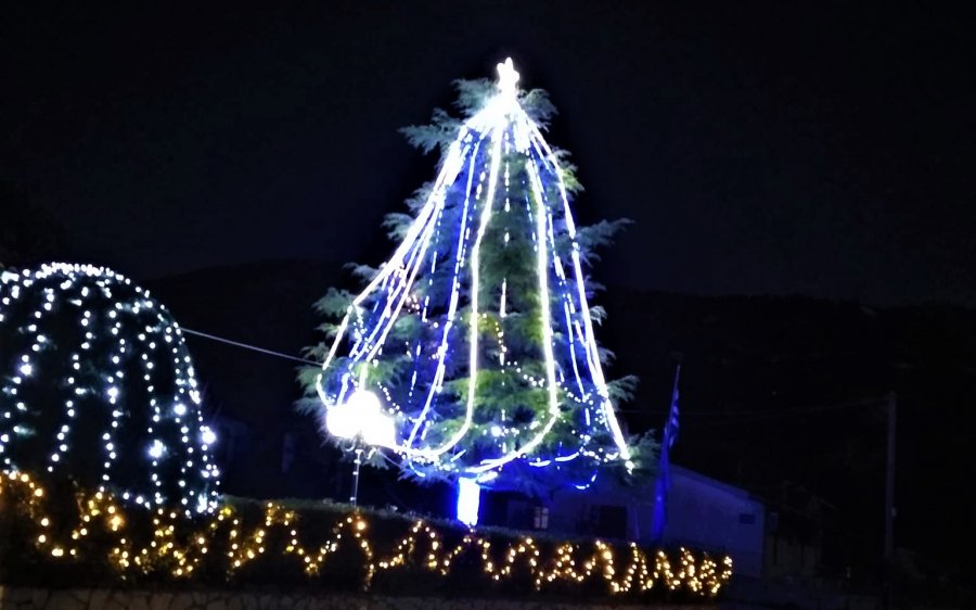 Στολίστηκε και άναψε το χριστουγεννιάτικο δέντρο στα Oμαλά (εικόνες)