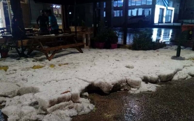 Σαρωτικός «Δαίδαλος»: Στα λευκά από το χαλάζι Φθιώτιδα, Κατάκολο και Μαραθώνας (εικόνες)