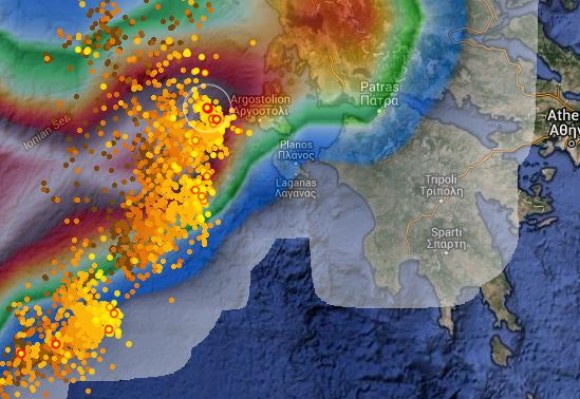 Καταιγίδα αυτή την στιγμή πολύ κοντά στην Κεφαλονιά