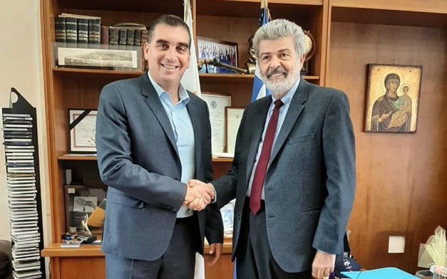 Συνάντηση Μαραβέγια με τον Κεφαλονίτη Δήμαρχο Ελληνικού - Αργυρούπολης Γιάννη Κωνσταντάτο