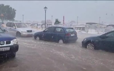 Βίντεο από την χθεσινή έντονη νεροποντή στην βόρεια Κεφαλονιά