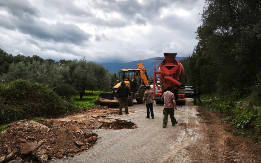 Καθίζηση στην Επ.Ο. Σάμης – Πουλάτων. Άμεση παρέμβαση από τον Δήμο Σάμης