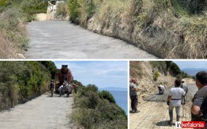 Σημαντικό έργο! Tσιμεντόστρωση δρόμου πρόσβασης προς την παραλία Αι Χέλης! (εικόνες)