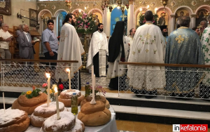 Ο εσπερινός της εορτής της Κοιμήσεως της Αγίας Άννης στην Λακήθρα (εικόνες)