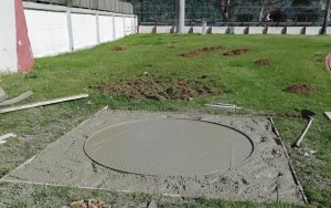 Υπό κατασκευή η νέα βαλβίδα σφαιροβολίας στο Δημοτικό Στάδιο Αργοστολίου (εικόνες)