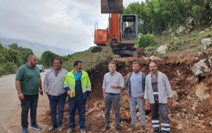 Αυτοψία Αντιπεριφερειάρχη Στ. Τραυλού στην διάνοιξη της στροφής στο Αδράκι (εικόνες)