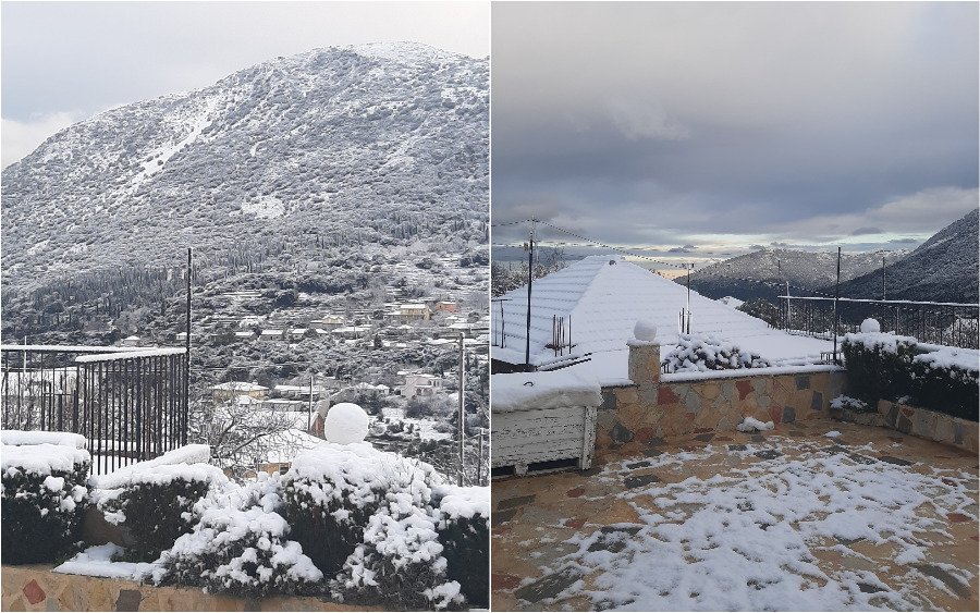 Χιόνισε και στο Πυργί! (εικόνες)