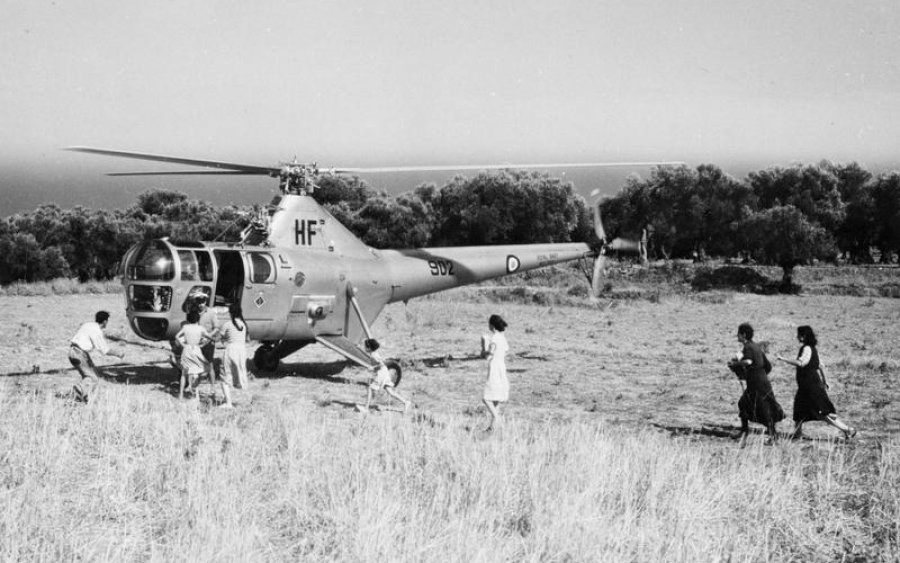 Βρετανικό ελικόπτερο του 1952, αρωγός στους σεισμοπλήκτους των Ι. Νήσων, σήμερα επιζεί ως έκθεμα σε μουσείο στην Βρετανία