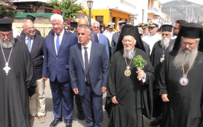 Ο Οικουμενικός Πατριάρχης Βαρθολομαίος στην Ιθάκη