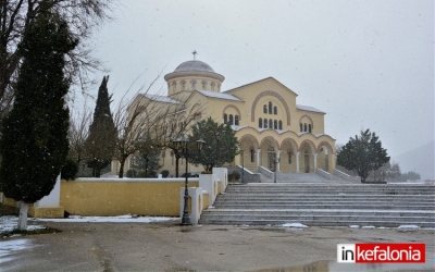 Ο Άγιος Γεράσιμος εν μέσω… χιονόπτωσης!