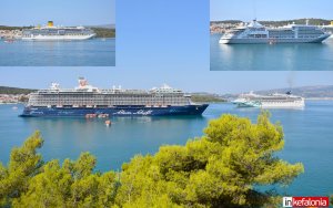 Νέο "καρέ" στο Αργοστόλι! Τετράδα Κρουαζιεροπλοίων και σήμερα στην Κεφαλονιά! (εικόνες)