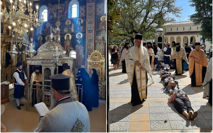 Πραγματοποιήθηκε η μετάβαση του Ιερού Σκηνώματος του Αγίου Γερασίμου από την παλιά στην νέα εκκλησία (εικόνες)