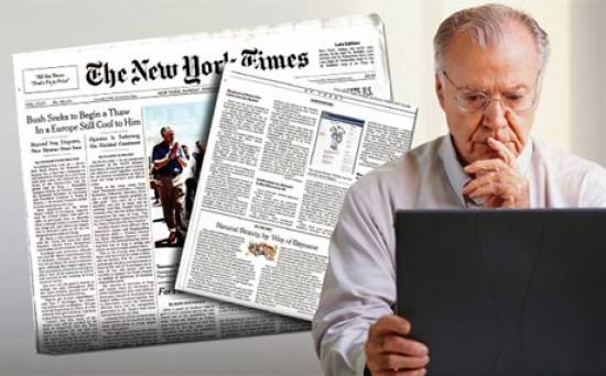 Οι 55άρηδες πετούν την εφημερίδα για χάρη του ίντερνετ