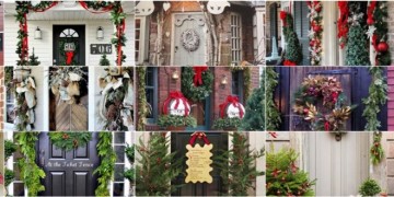40 Ιδέες Χριστουγεννιάτικης διακόσμησης πόρτας – εισόδου σπιτιού