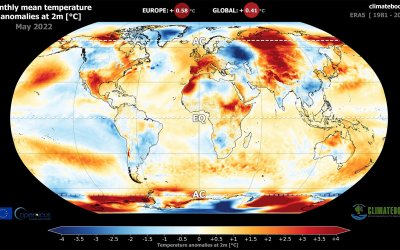 Μάιος 2022: Μηνιαίες αποκλίσεις της θερμοκρασίας παγκοσμίως