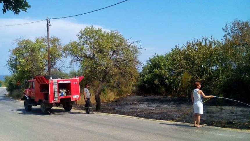 Φωτιά λίγο πριν τη Σκάλα (video)