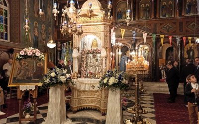 Τα μέλη του ΚΑΠΗ Αργοστολίου στον Ιερό Ναό της Ευαγγελίστριας στα Φαρακλάτα
