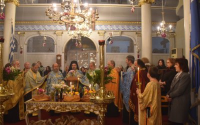 Ο Πανηγυρικός Εσπερινός στην Ευαγγελίστρια Παλαιόκτιστης Πεσσάδας