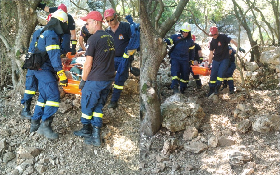 Επιχείρηση διάσωσης τραυματισμένου ημεδαπού στα Καρδακάτα